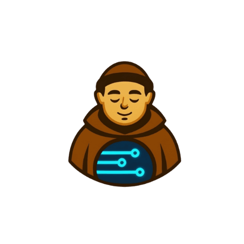 The Friar Tek friar — robe woven with circuit traces